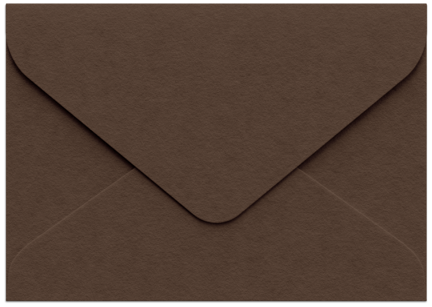 Dark brown wedding envelope